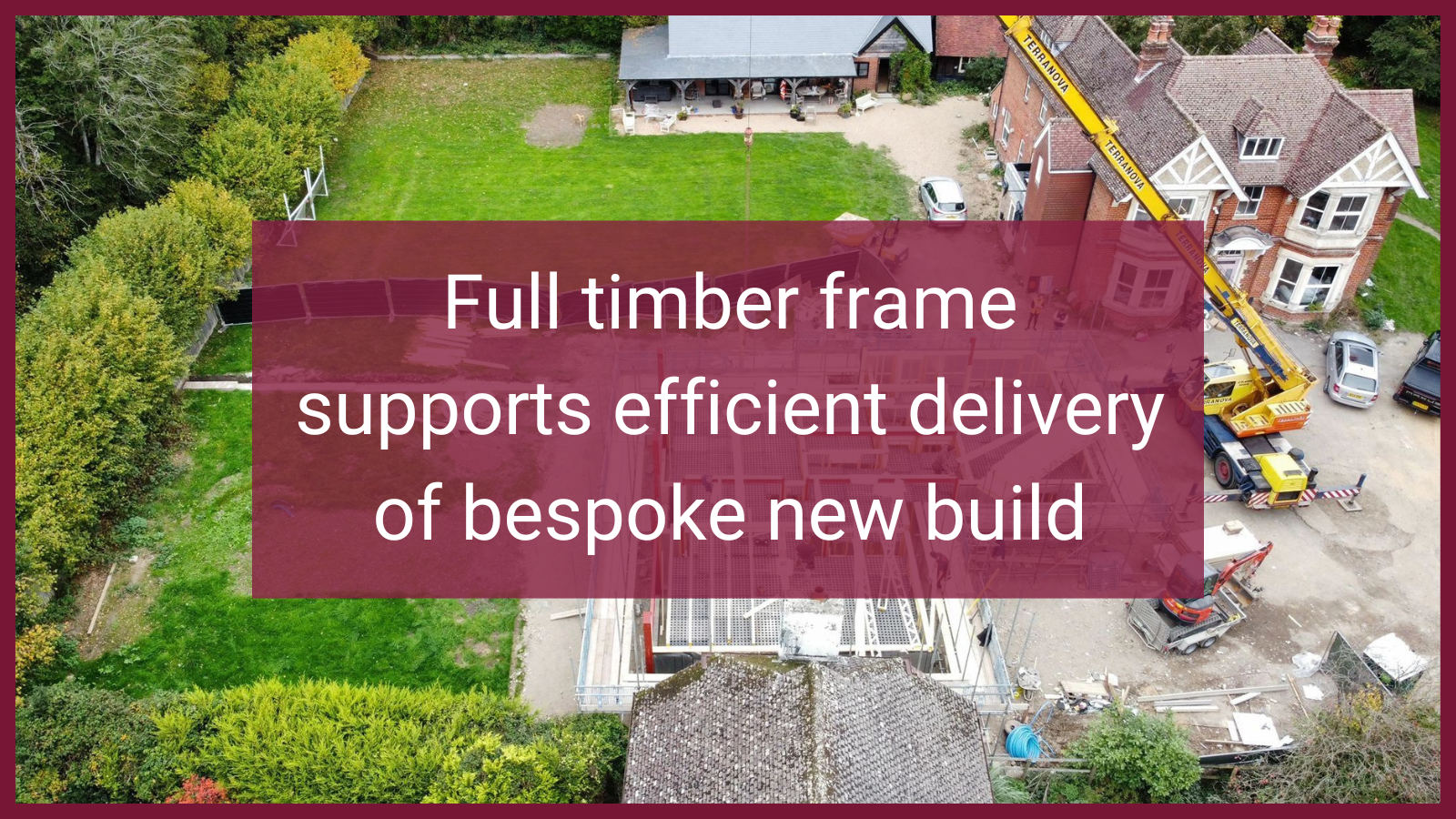 Merronbrook partnered with DHC Developments Limited to deliver a bespoke detached 1.5-storey new build home with an integrated garage, supplying a complete structural timber frame package.