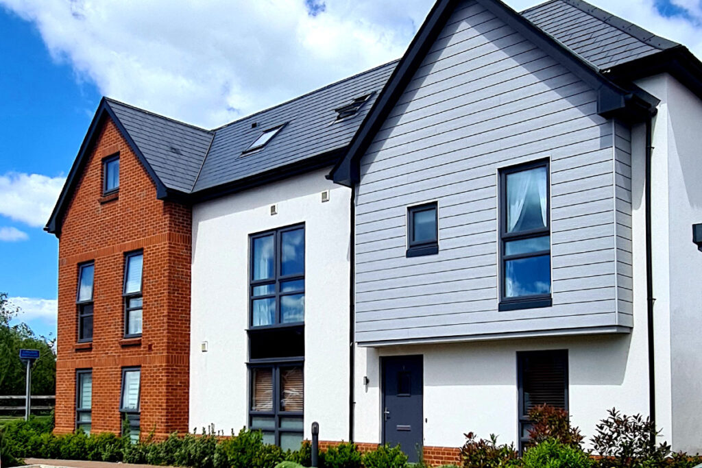 Timber frame house Hampshire A picture of timber built housing which is great for sustainability and construction quality